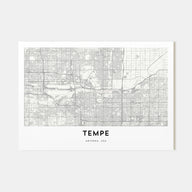 Tempe Map Landscape Poster