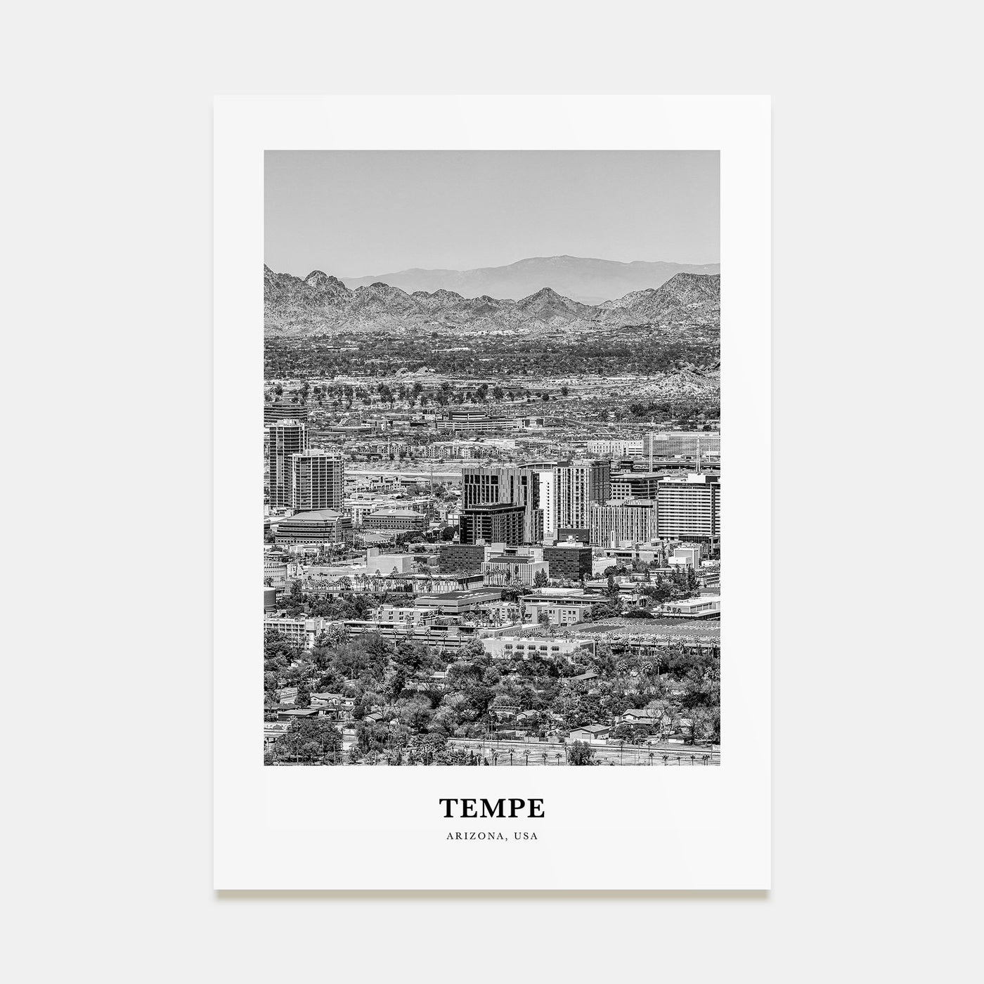 Tempe Portrait B&W Poster