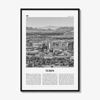 Tempe Print Black and White, Tempe Wall Art, Tempe Poster, Tempe Photo, Tempe Wall Décor, Arizona, USA, United States, North America
