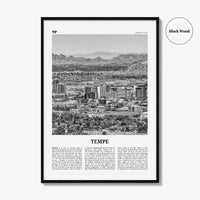 Tempe Print Black and White, Tempe Wall Art, Tempe Poster, Tempe Photo, Tempe Wall Décor, Arizona, USA, United States, North America