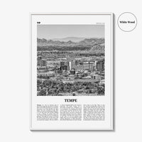 Tempe Print Black and White, Tempe Wall Art, Tempe Poster, Tempe Photo, Tempe Wall Décor, Arizona, USA, United States, North America