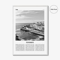 Tenerife Print Black and White, Tenerife Wall Art, Tenerife Poster, Tenerife Photo, Canary Islands, Spain, Canarias, España, Europe