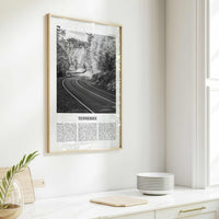 Tennessee Print Black and White No 2, Tennessee Wall Art, Tennessee Poster, Tennessee Photo, Tennessee Wall Décor, Tennessee Map