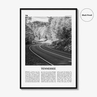 Tennessee Print Black and White No 2, Tennessee Wall Art, Tennessee Poster, Tennessee Photo, Tennessee Wall Décor, Tennessee Map