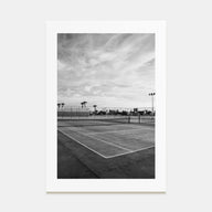 Tennis Court Photo B&W No 1 Poster