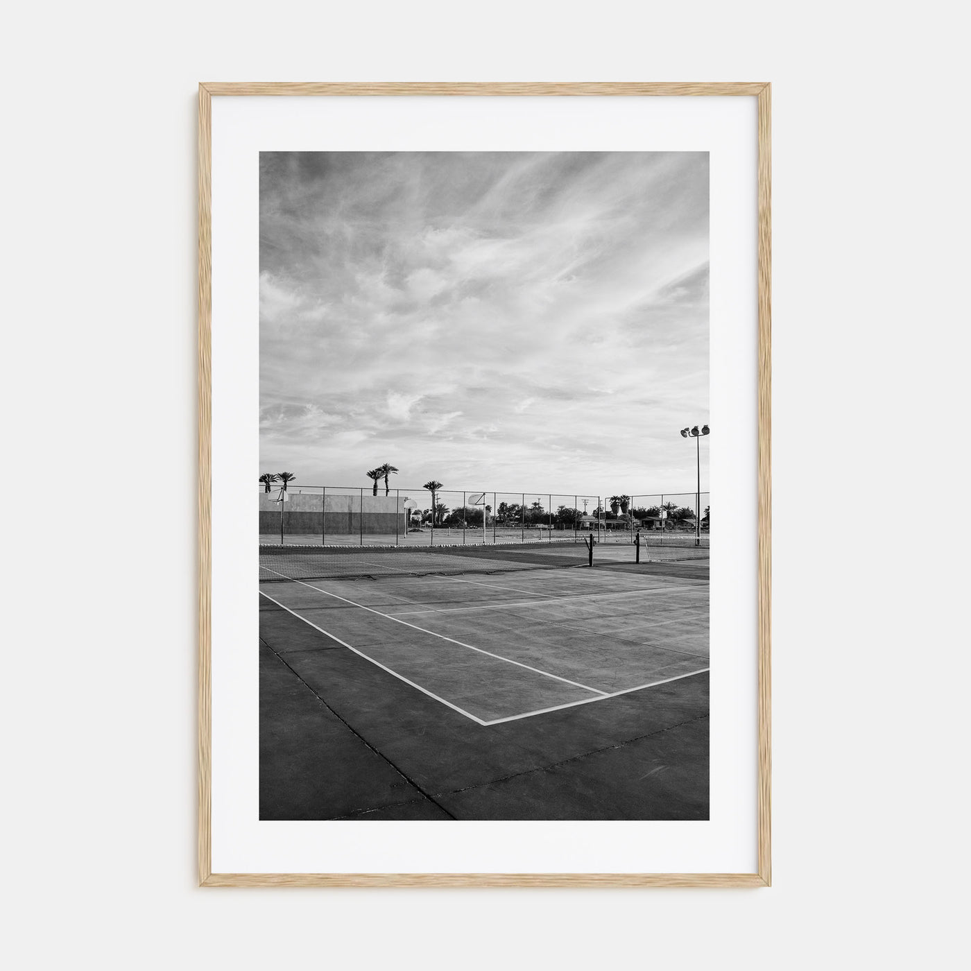 Tennis Court Photo B&W No 1 Poster