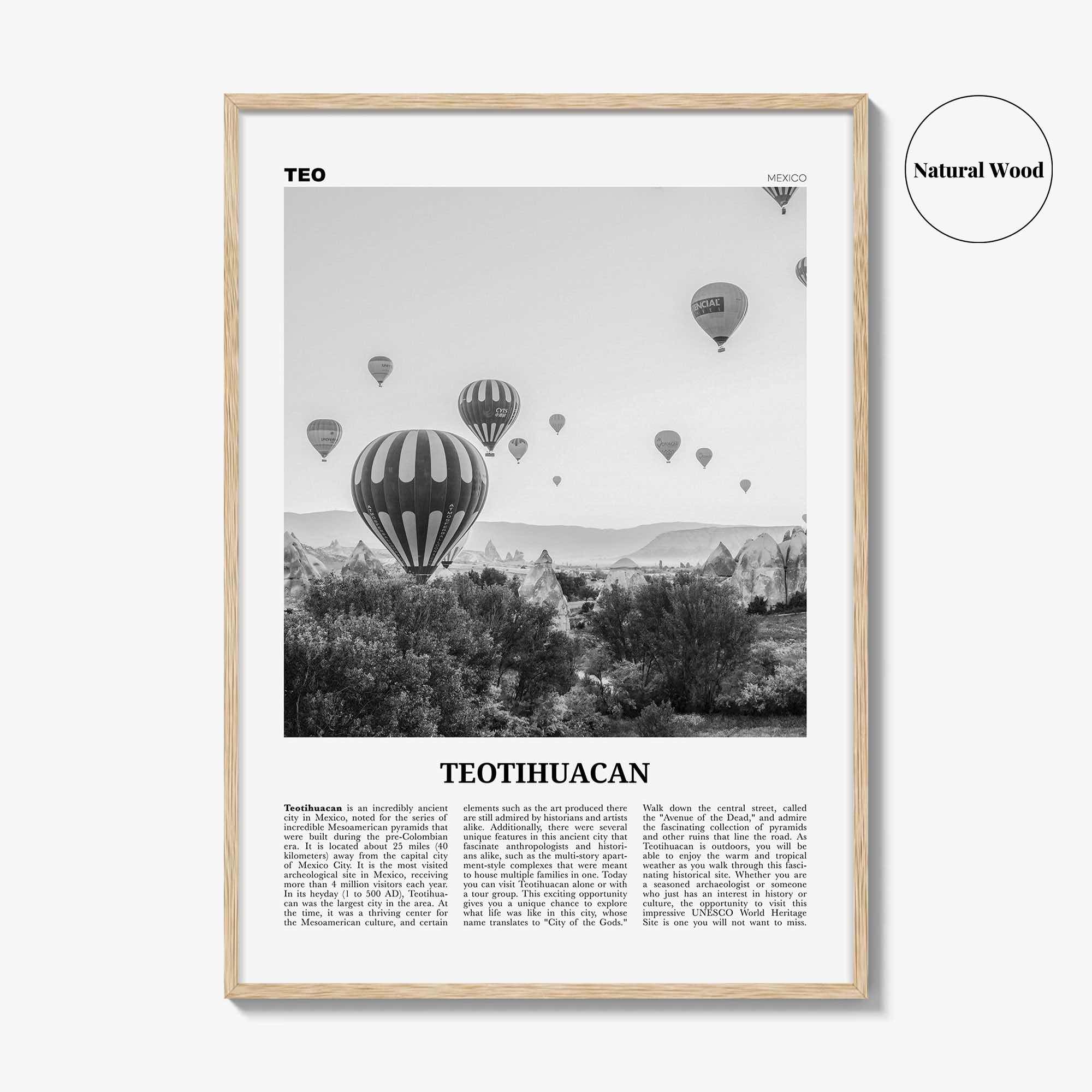 Teotihuacan Print Black and White, Teotihuacan Wall Art, Teotihuacan Poster, Teotihuacan Photo, Teotihuacan Wall Décor, Mexico