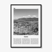 Terni Print Black and White, Terni Wall Art, Terni Poster, Terni Photo, Terni Wall Décor, Terni Map, Italy