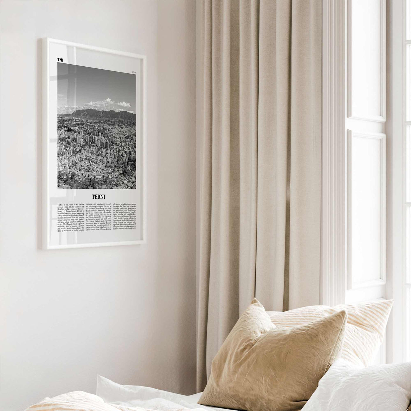 Terni Print Black and White, Terni Wall Art, Terni Poster, Terni Photo, Terni Wall Décor, Terni Map, Italy