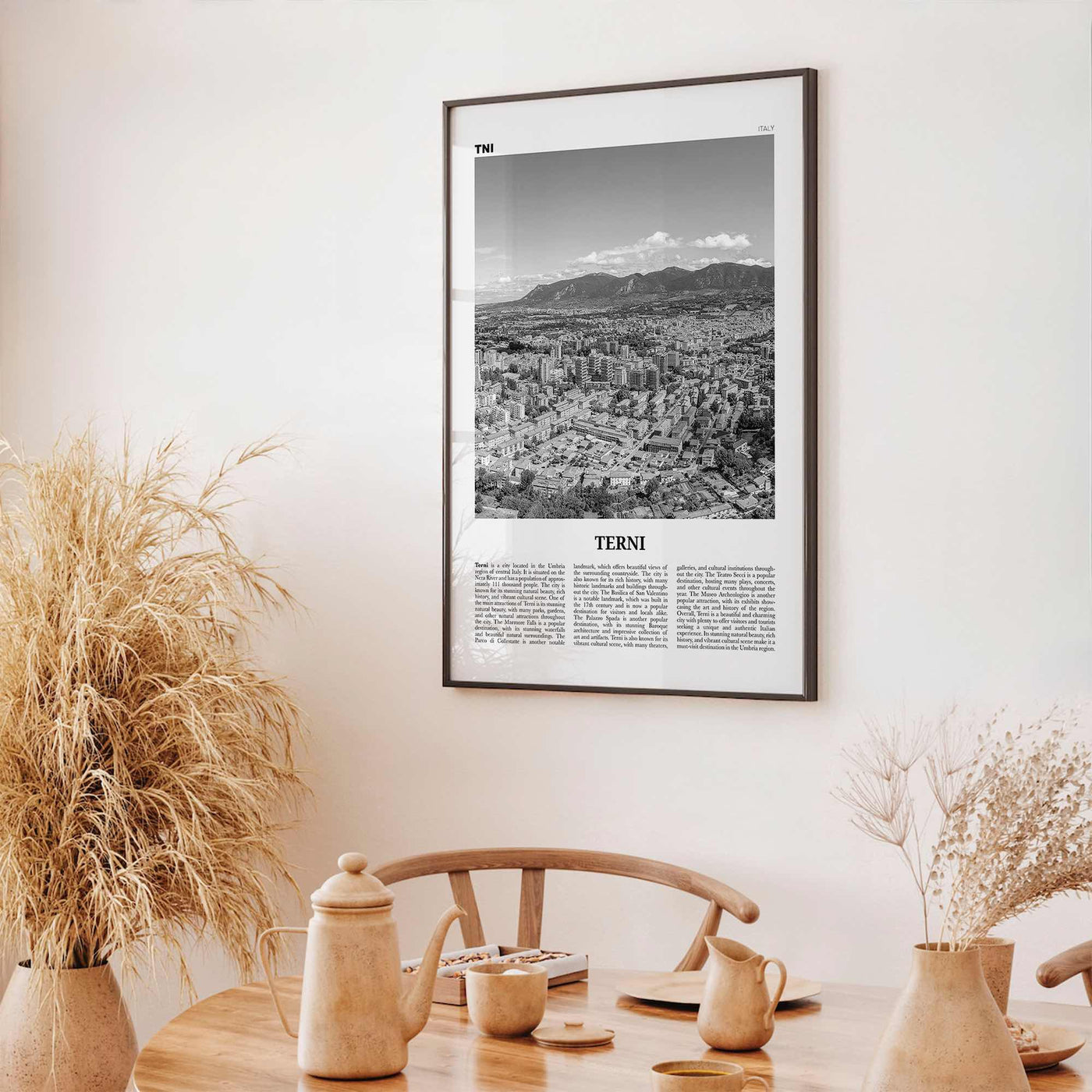 Terni Print Black and White, Terni Wall Art, Terni Poster, Terni Photo, Terni Wall Décor, Terni Map, Italy