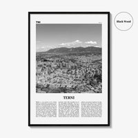 Terni Print Black and White, Terni Wall Art, Terni Poster, Terni Photo, Terni Wall Décor, Terni Map, Italy