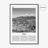 Terni Print Black and White, Terni Wall Art, Terni Poster, Terni Photo, Terni Wall Décor, Terni Map, Italy