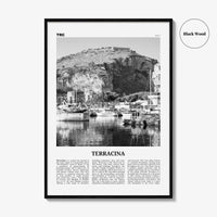 Terracina Print Black and White, Terracina Wall Art, Terracina Poster, Terracina Photo, Terracina Wall Décor, Terracina Map, Italy