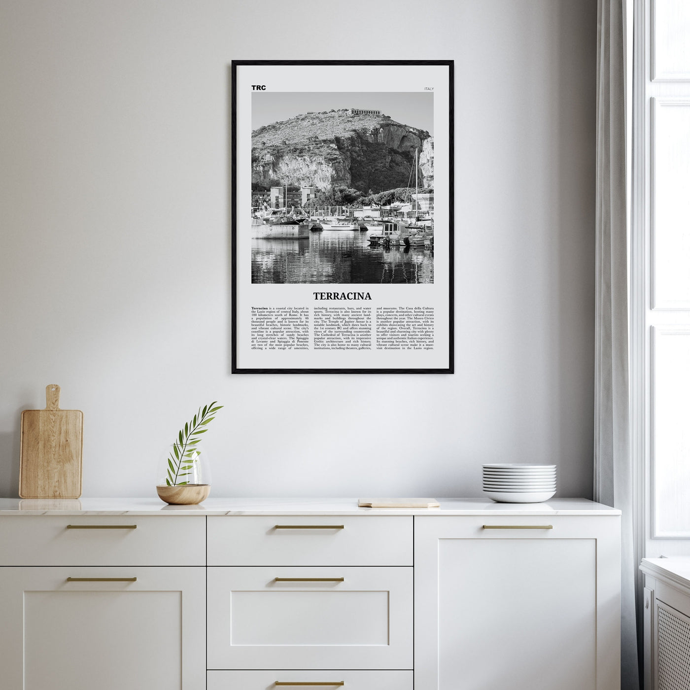Terracina Travel B&W Poster