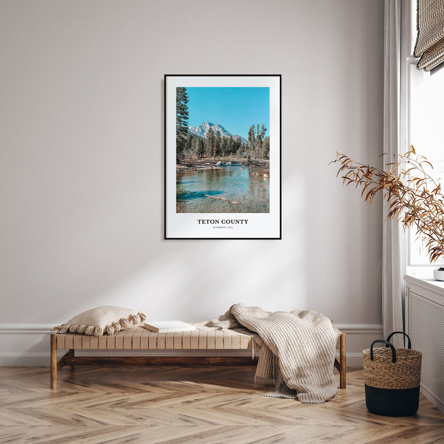 Teton County Portrait Color Poster