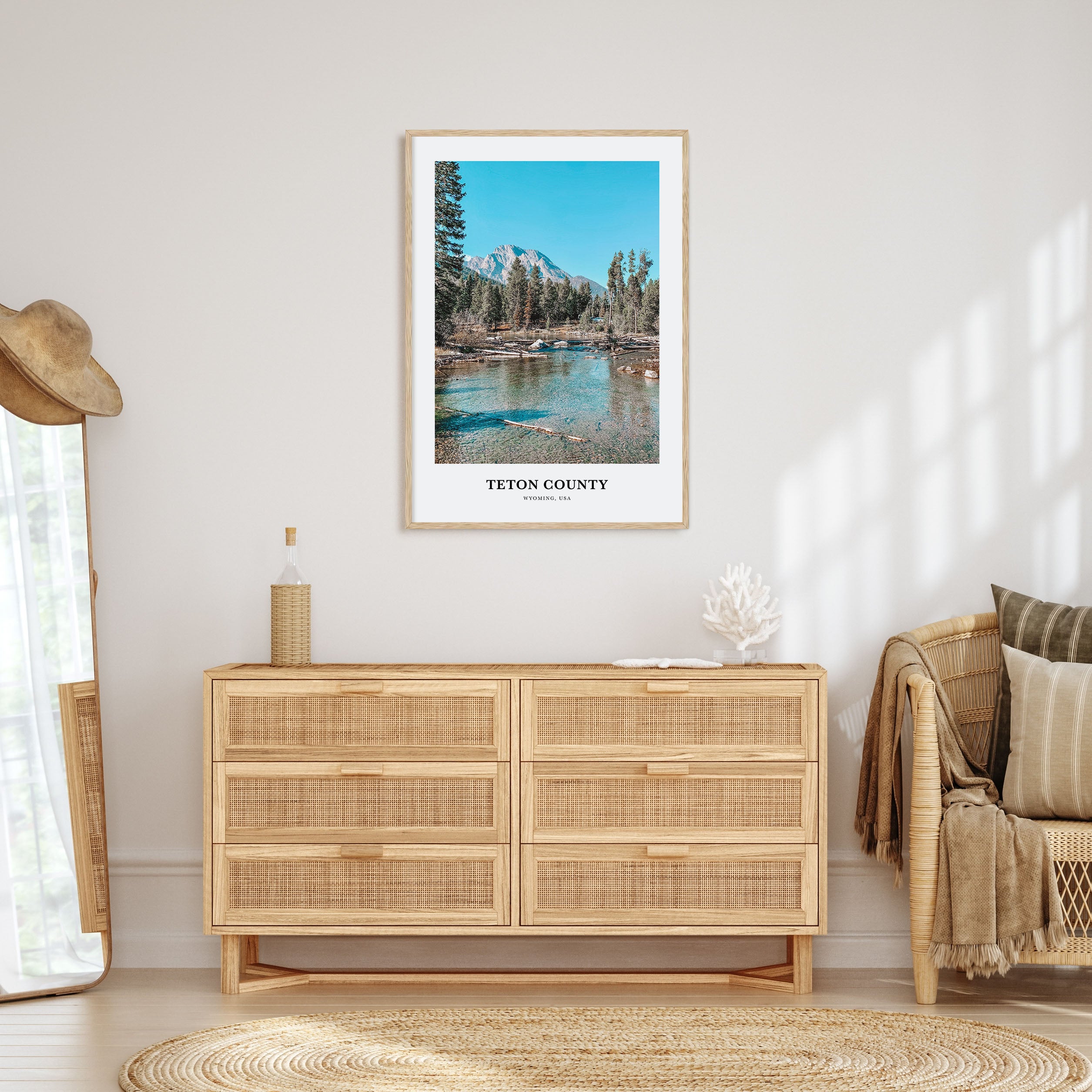 Teton County Portrait Color Poster