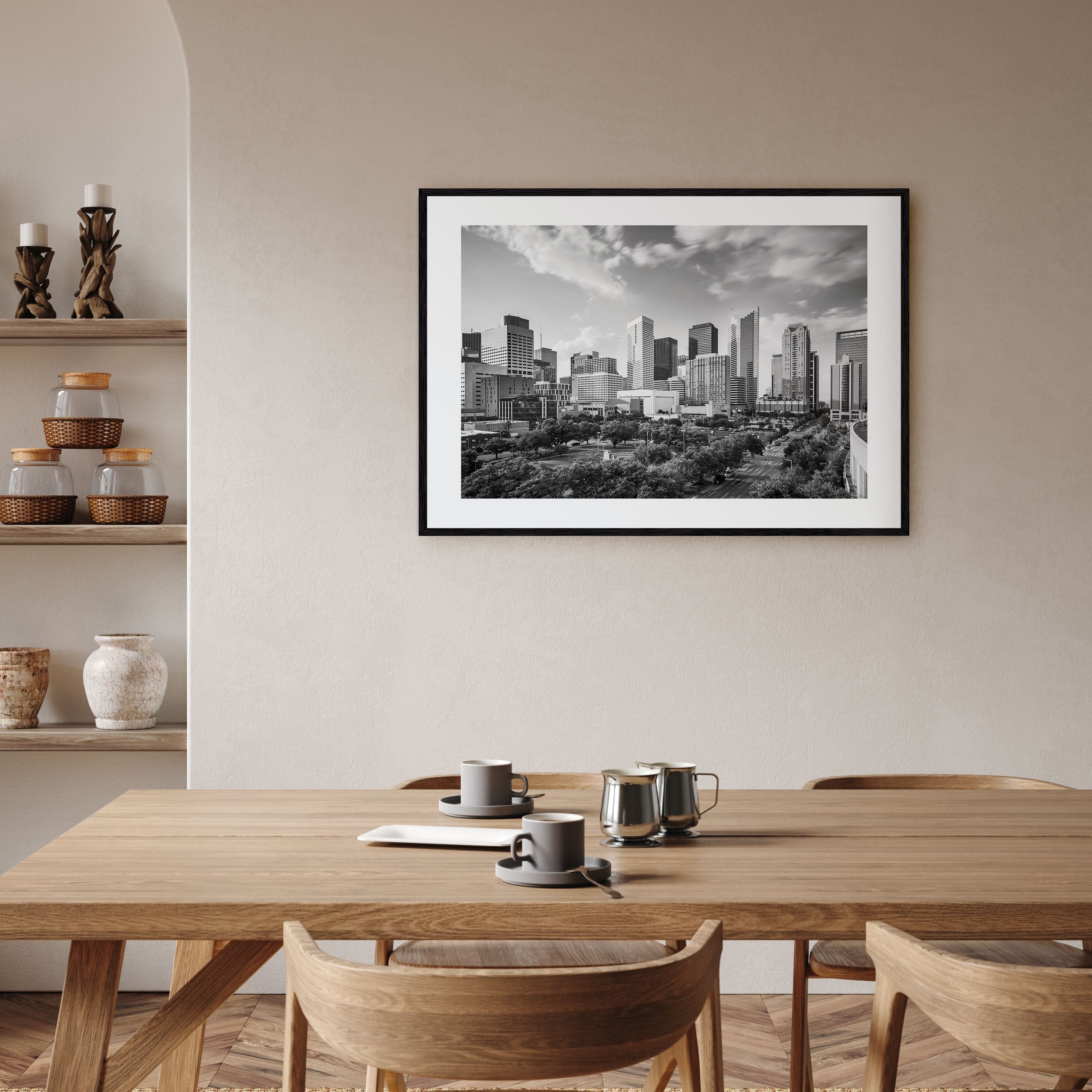 Texas Landscape B&W Poster