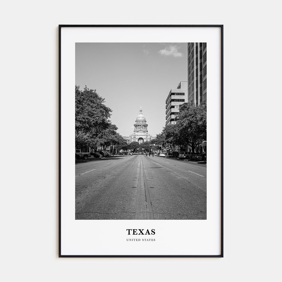 Texas Portrait B&W No 1 Poster
