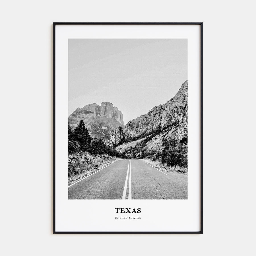 Texas Portrait B&W No 2 Poster