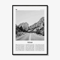 Texas Print Black and White No 1, Texas Wall Art, Texas Poster, Texas Photo, Texas Wall Decor, USA, United States, North America