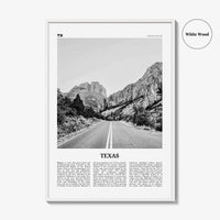 Texas Print Black and White No 1, Texas Wall Art, Texas Poster, Texas Photo, Texas Wall Decor, USA, United States, North America