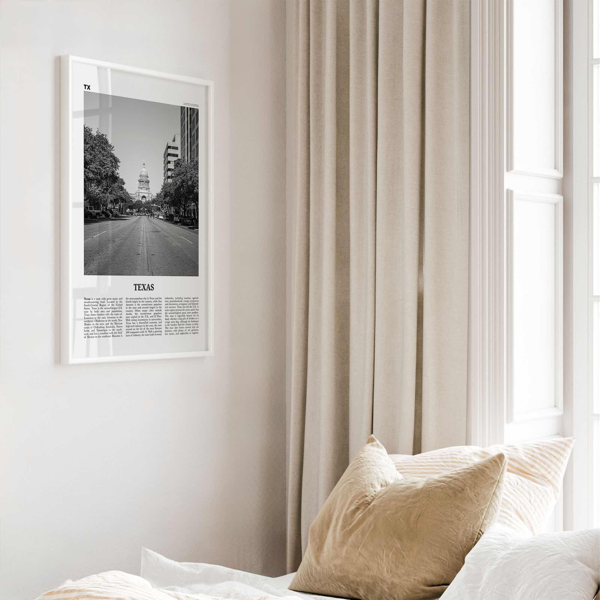 Texas Print Black and White No 2, Texas Wall Art, Texas Poster, Texas Photo, Texas Wall Decor, USA, United States, North America