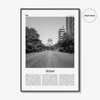 Texas Print Black and White No 2, Texas Wall Art, Texas Poster, Texas Photo, Texas Wall Decor, USA, United States, North America