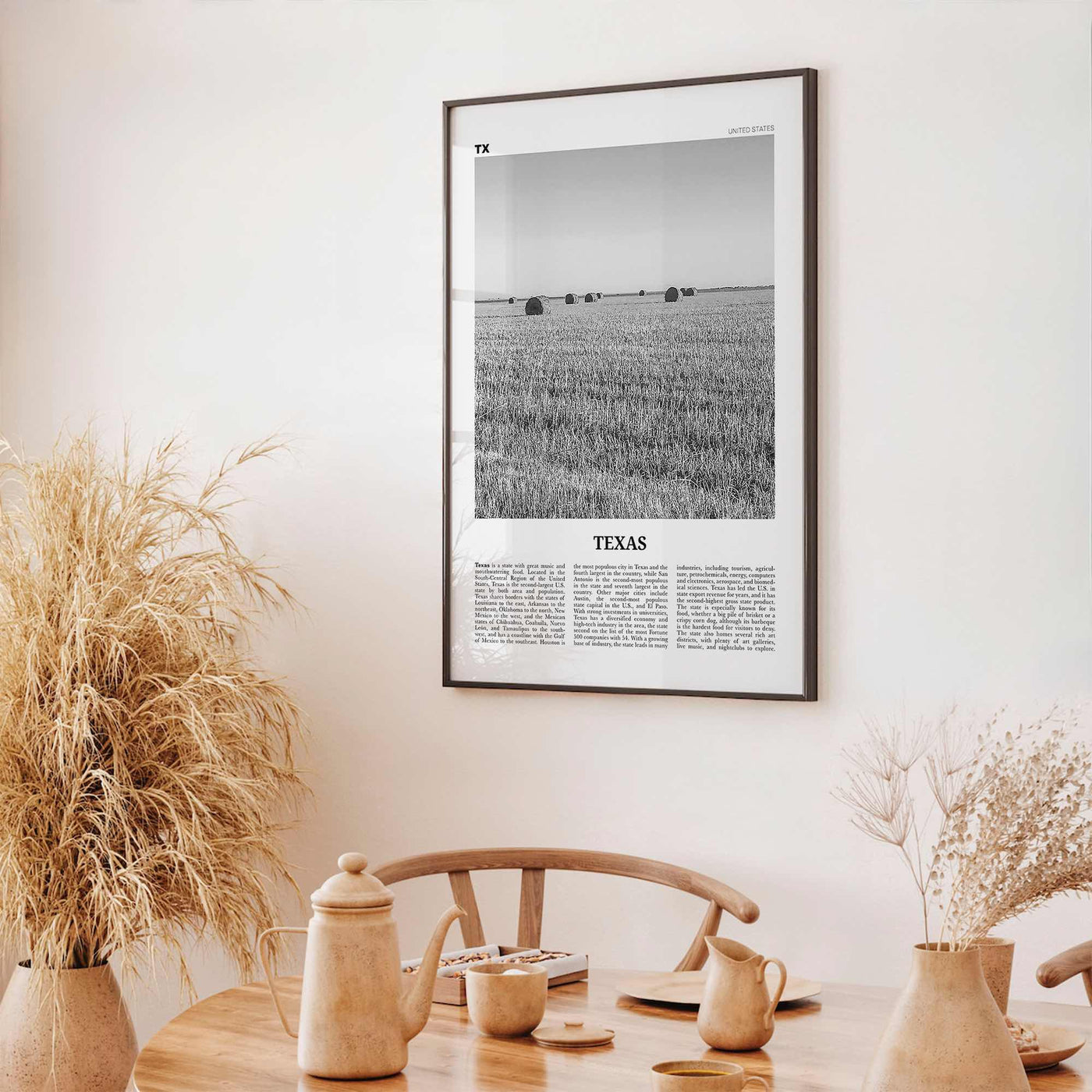 Texas Print Black and White No 3, Texas Wall Art, Texas Poster, Texas Photo, Texas Wall Décor, Texas Map, United States