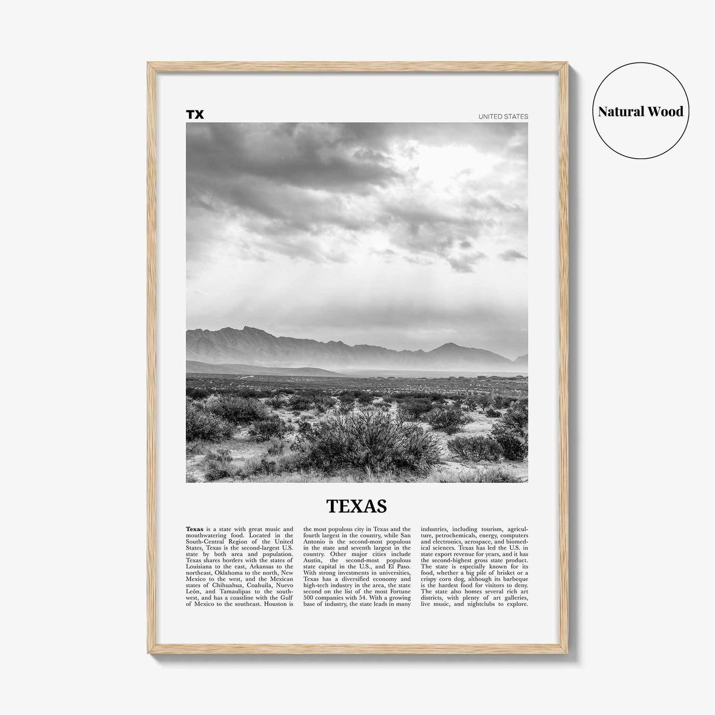 Texas Print Black and White No 4, Texas Wall Art, Texas Poster, Texas Photo, Texas Wall Décor, Texas Map,