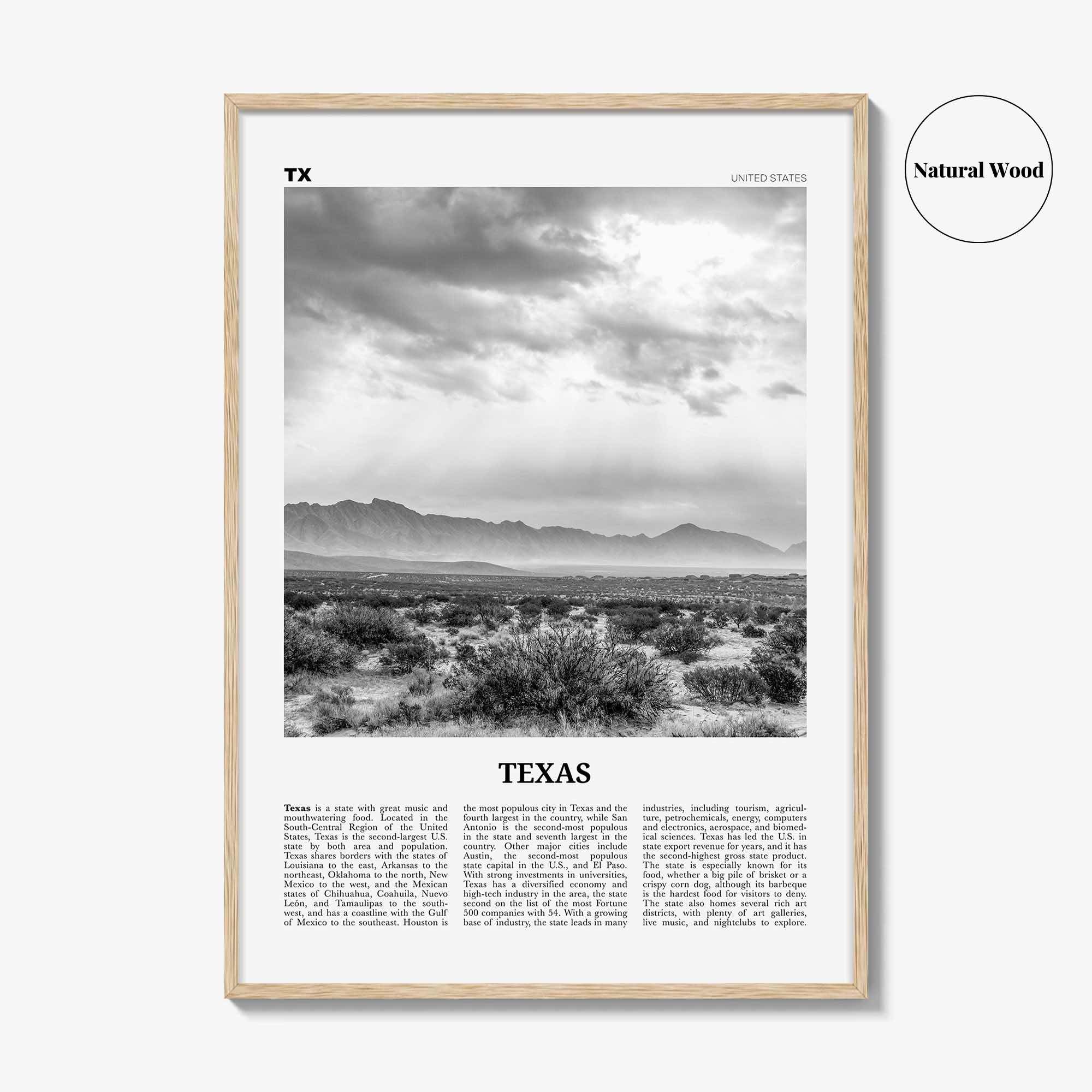 Texas Print Black and White No 4, Texas Wall Art, Texas Poster, Texas Photo, Texas Wall Décor, Texas Map,