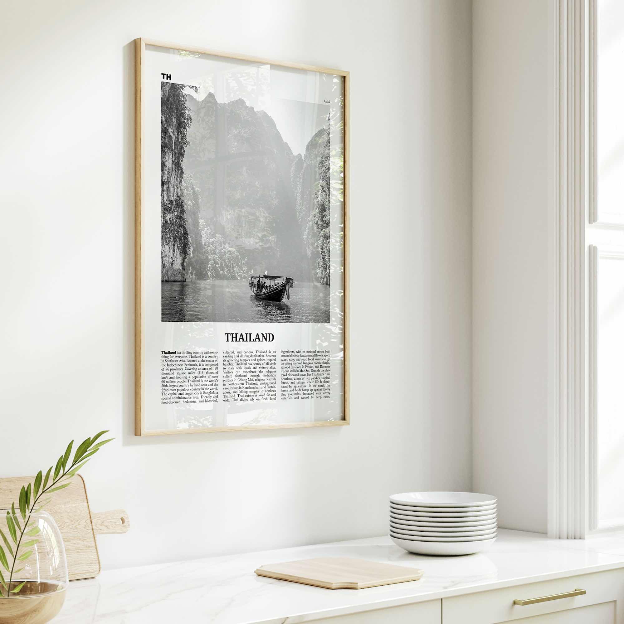 Thailand Print Black and White No 1, Thailand Wall Art, Thailand Poster, Thailand Photo, Ratcha-anachak, Thai, Siam, Bangkok, Asia