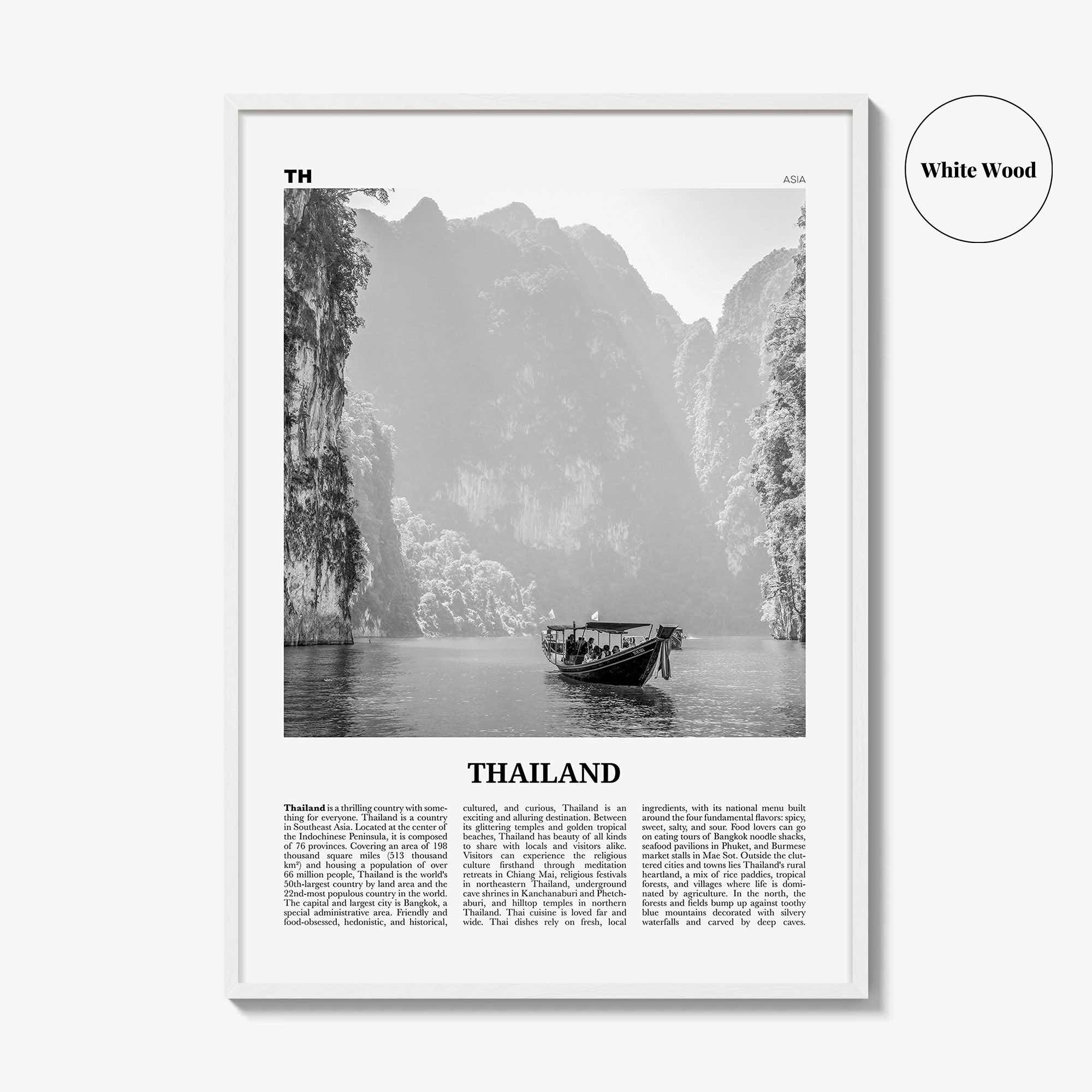 Thailand Print Black and White No 1, Thailand Wall Art, Thailand Poster, Thailand Photo, Ratcha-anachak, Thai, Siam, Bangkok, Asia