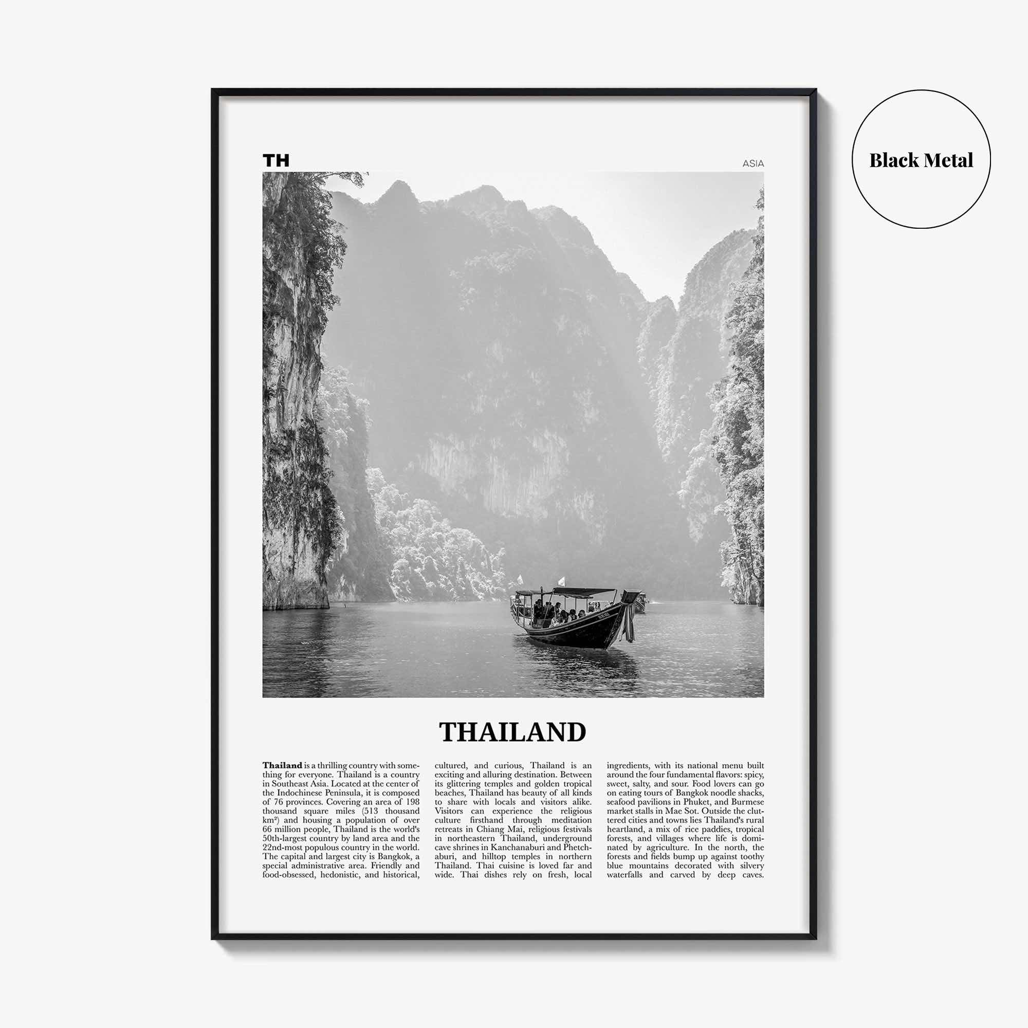 Thailand Print Black and White No 1, Thailand Wall Art, Thailand Poster, Thailand Photo, Ratcha-anachak, Thai, Siam, Bangkok, Asia