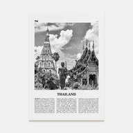 Thailand Travel B&W No 2 Poster