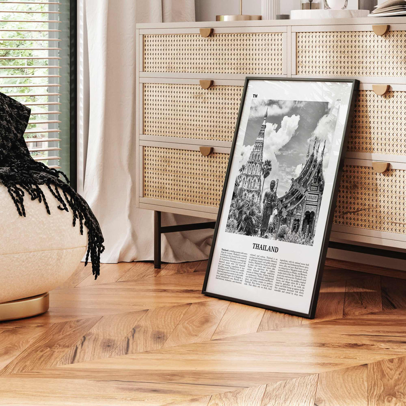 Thailand Print Black and White No 2, Thailand Wall Art, Thailand Poster, Thailand Photo, Ratcha-anachak, Thai, Siam, Bangkok, Asia