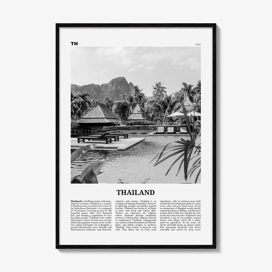 Thailand Print Black and White No 3, Thailand Wall Art, Thailand Poster, Thailand Photo, Ratcha-anachak, Thai, Siam, Bangkok, Asia