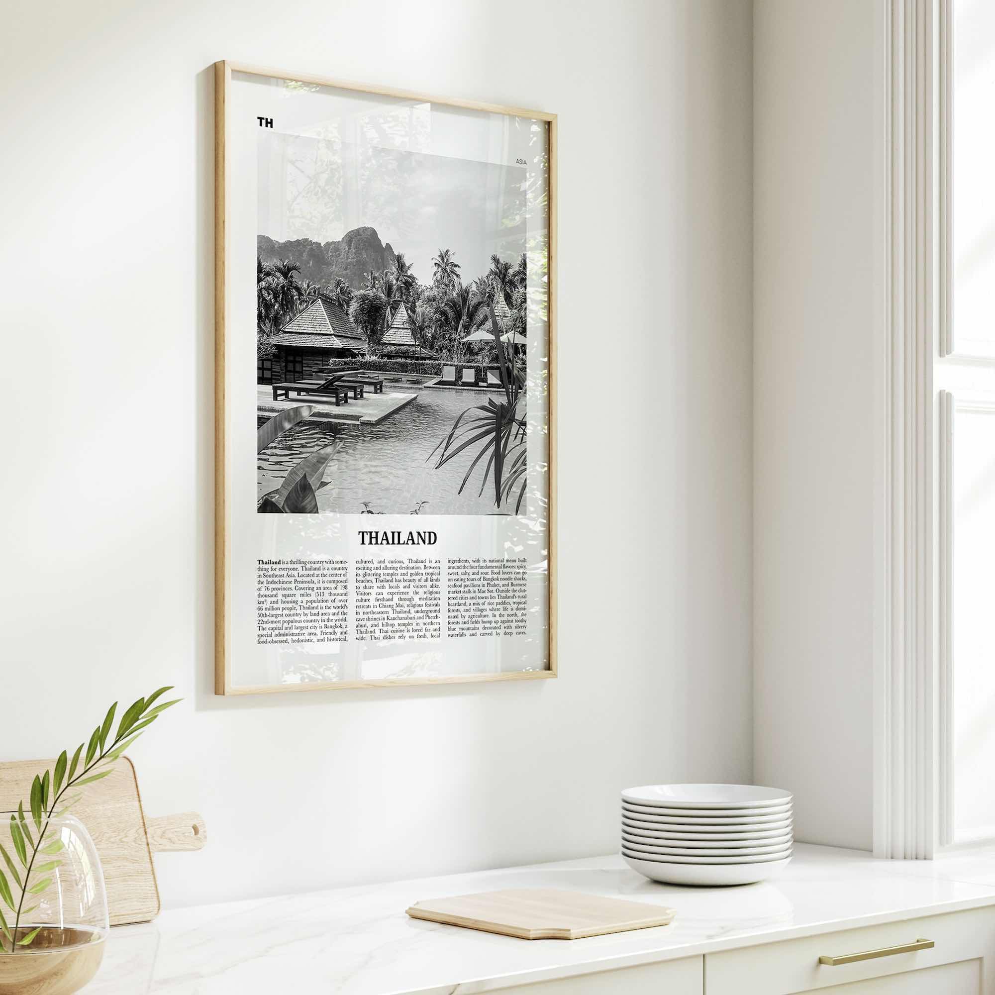 Thailand Print Black and White No 3, Thailand Wall Art, Thailand Poster, Thailand Photo, Ratcha-anachak, Thai, Siam, Bangkok, Asia