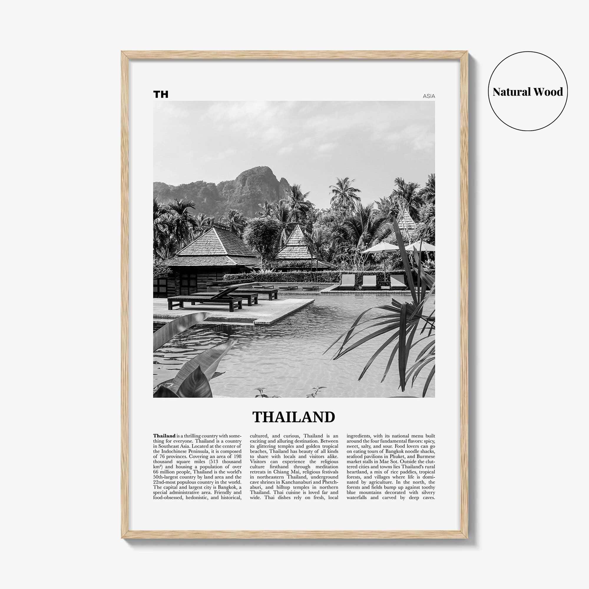 Thailand Print Black and White No 3, Thailand Wall Art, Thailand Poster, Thailand Photo, Ratcha-anachak, Thai, Siam, Bangkok, Asia