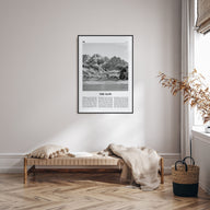The Alps Travel B&W Poster