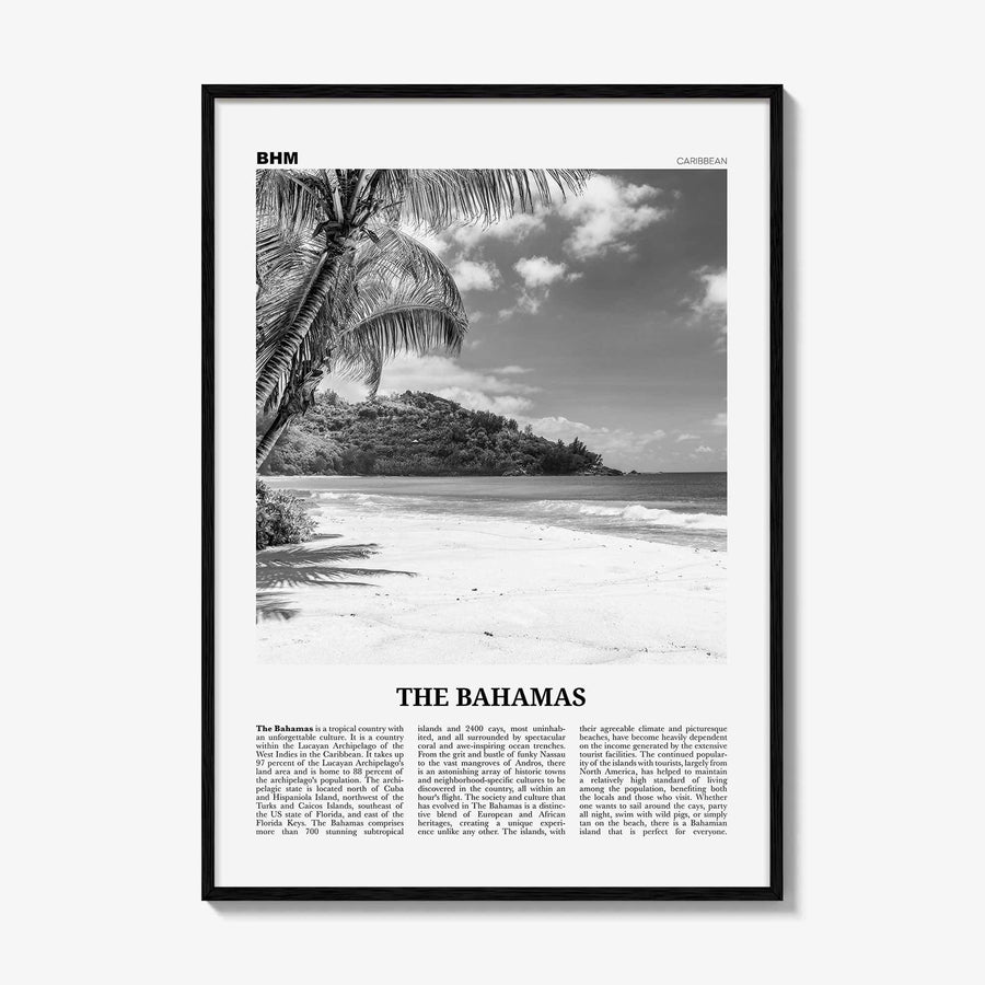 The Bahamas Print Black and White No 1, Bahamas Wall Art, Bahamas Poster, Bahamas Photo, Bahamas Decor, Nassau Islands Eleuthera, Caribbean