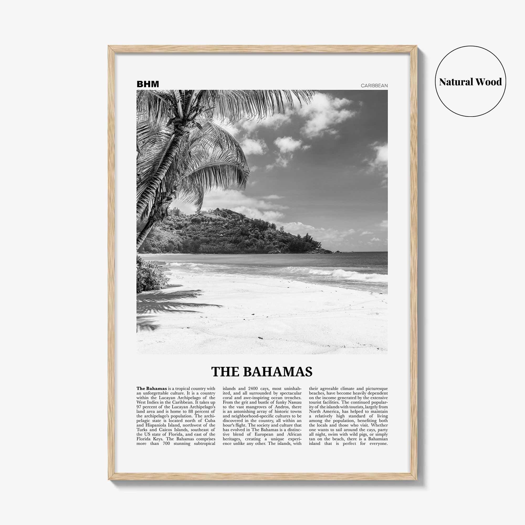 The Bahamas Print Black and White No 1, Bahamas Wall Art, Bahamas Poster, Bahamas Photo, Bahamas Decor, Nassau Islands Eleuthera, Caribbean