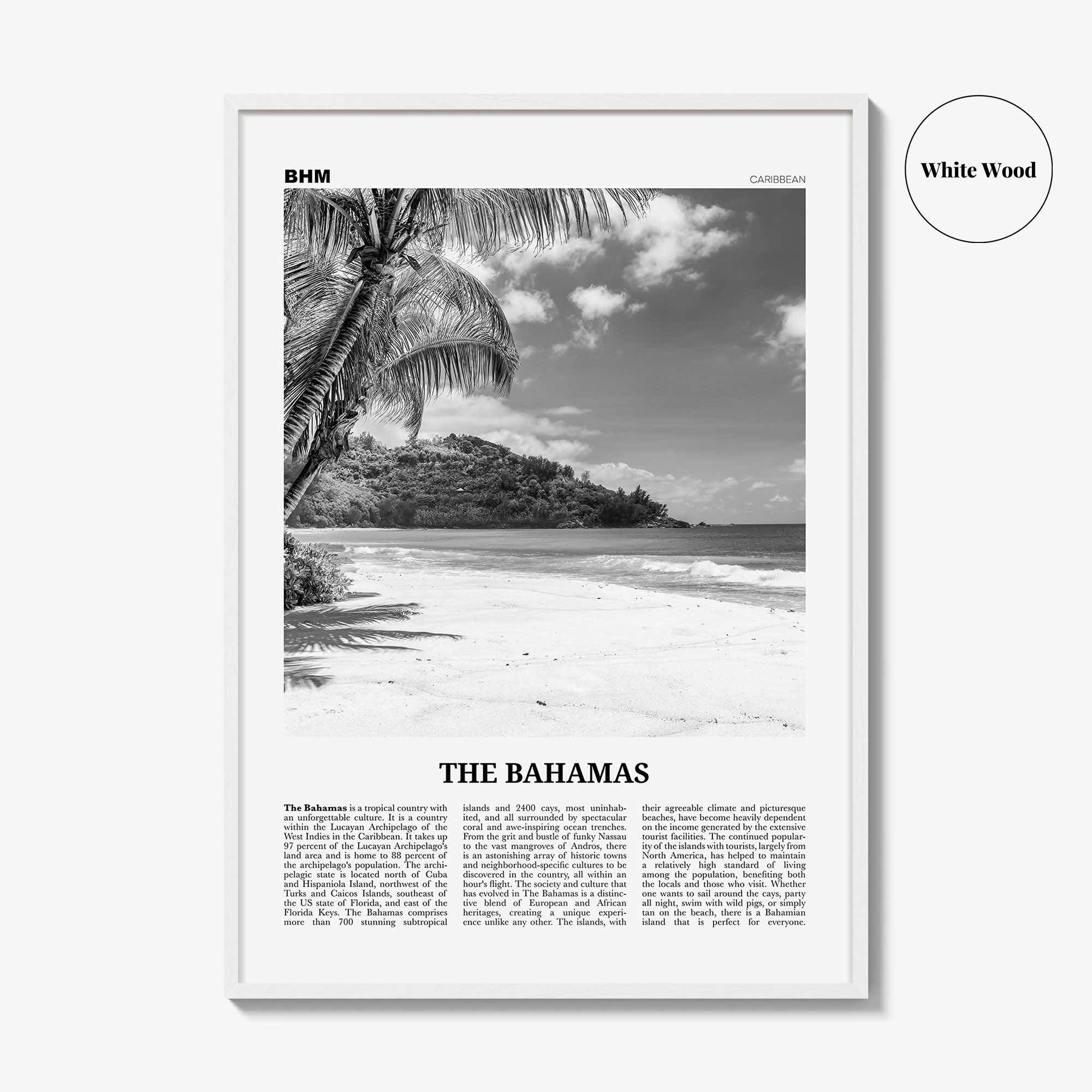 The Bahamas Print Black and White No 1, Bahamas Wall Art, Bahamas Poster, Bahamas Photo, Bahamas Decor, Nassau Islands Eleuthera, Caribbean