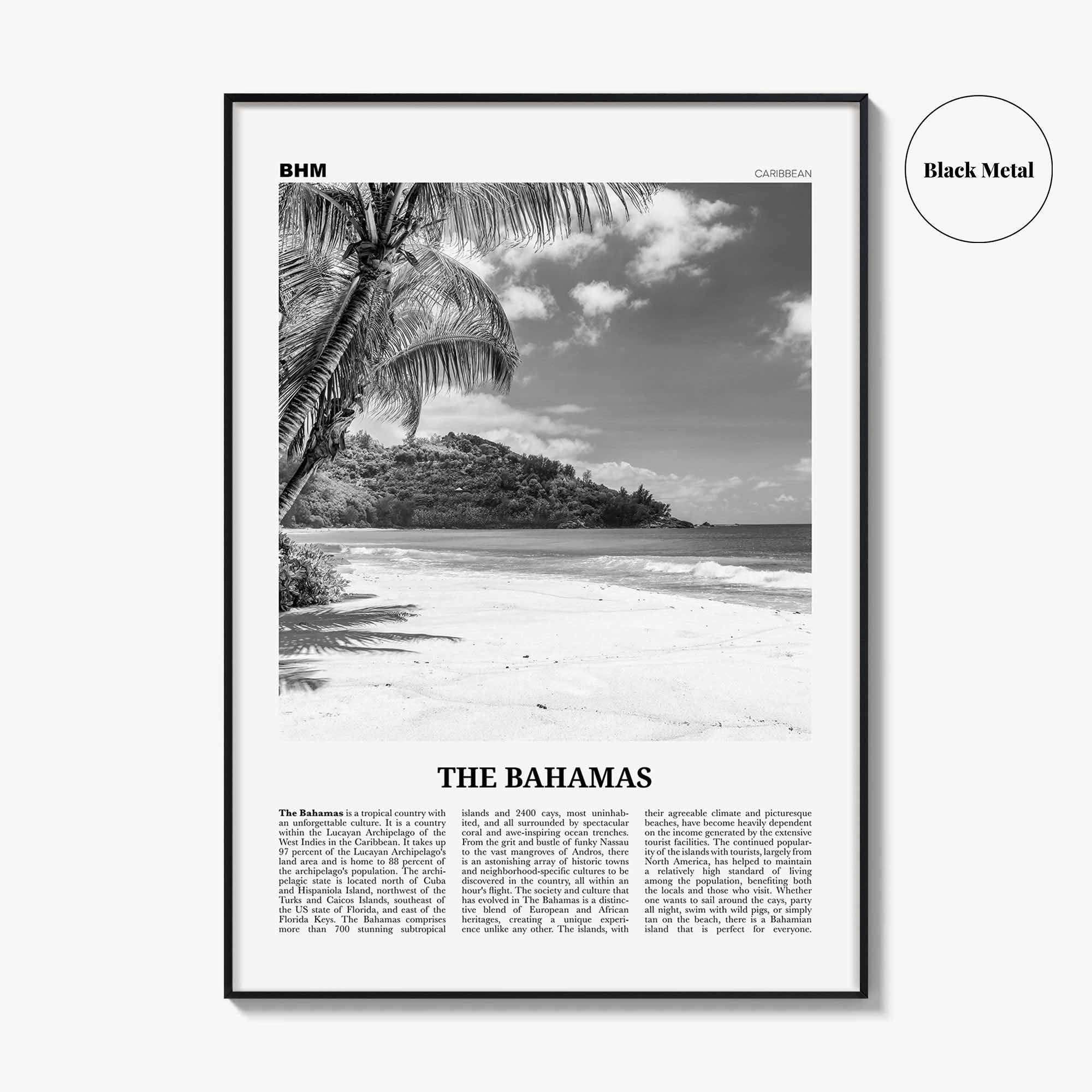 The Bahamas Print Black and White No 1, Bahamas Wall Art, Bahamas Poster, Bahamas Photo, Bahamas Decor, Nassau Islands Eleuthera, Caribbean