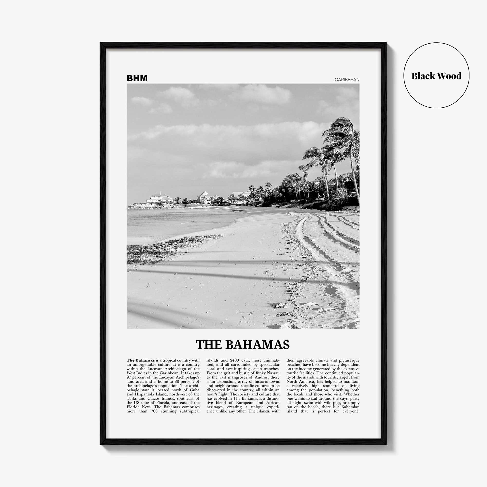 The Bahamas Print Black and White No 2, Bahamas Wall Art, Bahamas Poster, Bahamas Photo, Bahamas Decor, Nassau Islands Eleuthera, Caribbean
