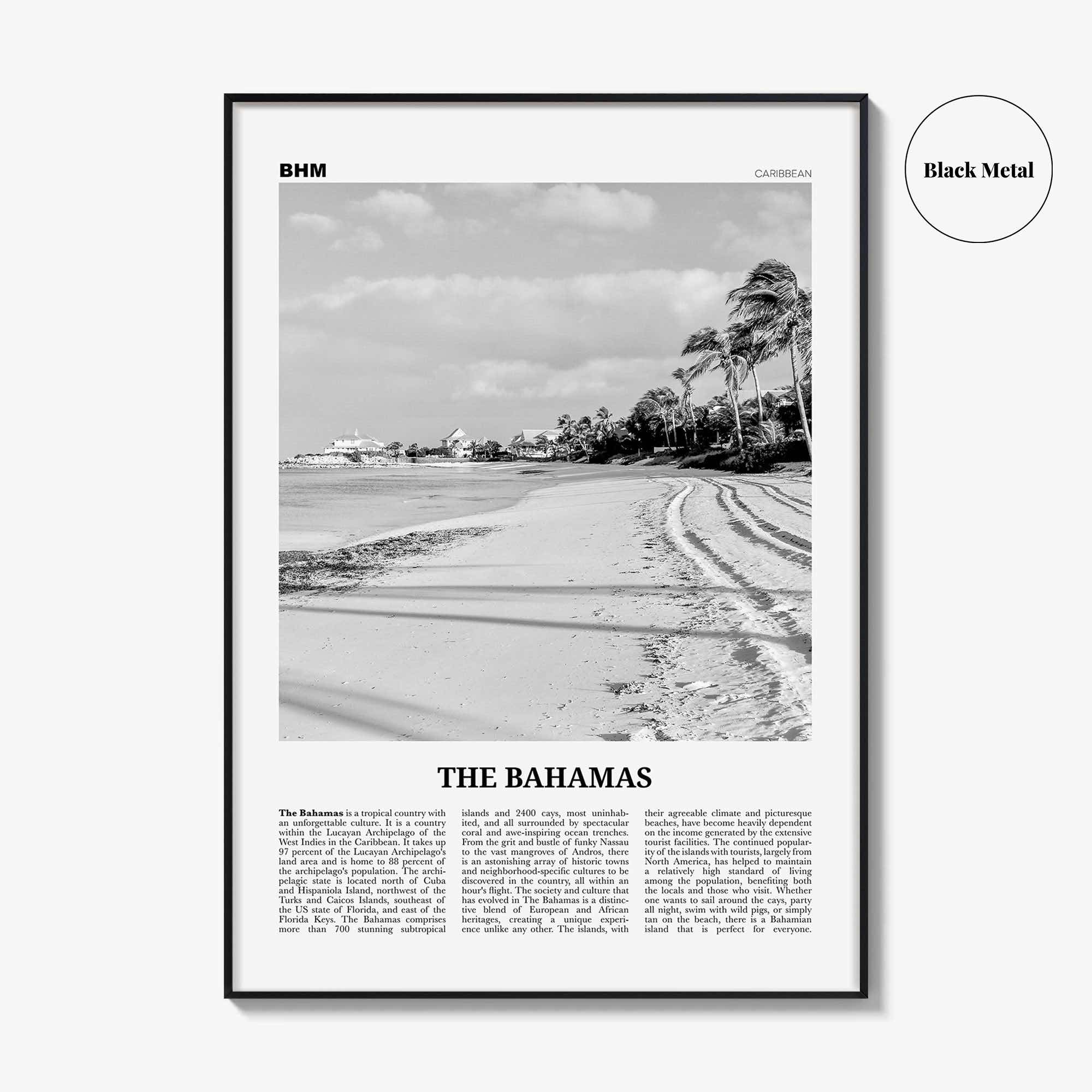 The Bahamas Print Black and White No 2, Bahamas Wall Art, Bahamas Poster, Bahamas Photo, Bahamas Decor, Nassau Islands Eleuthera, Caribbean