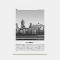 The Bronx Travel B&W No 1 Poster
