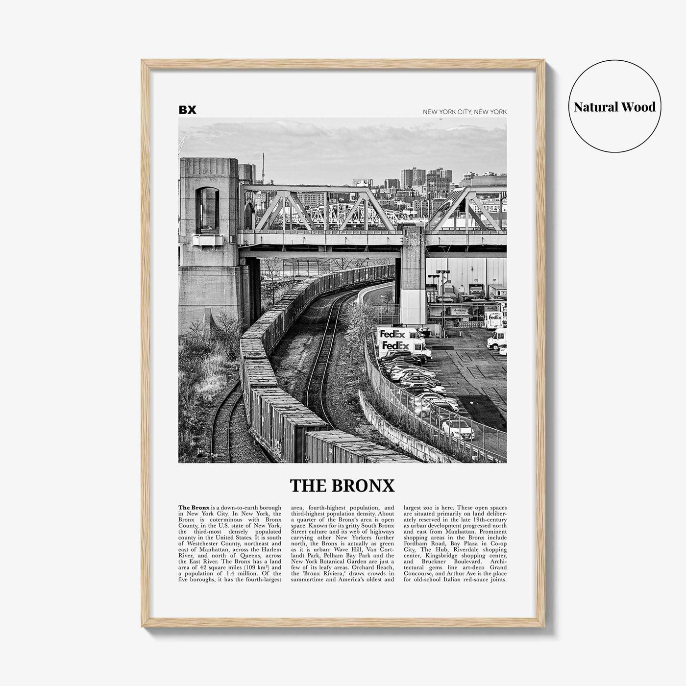 The Bronx Print Black and White No 2, The Bronx Wall Art, The Bronx Poster, The Bronx Photo, New York, USA, United States, North America