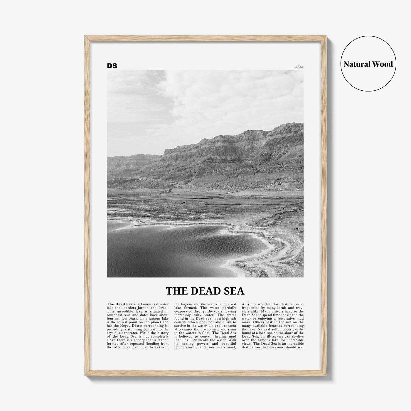 The Dead Sea Print Black and White, The Dead Sea Wall Art, The Dead Sea Poster, The Dead Sea Photo, The Dead Sea Wall Décor