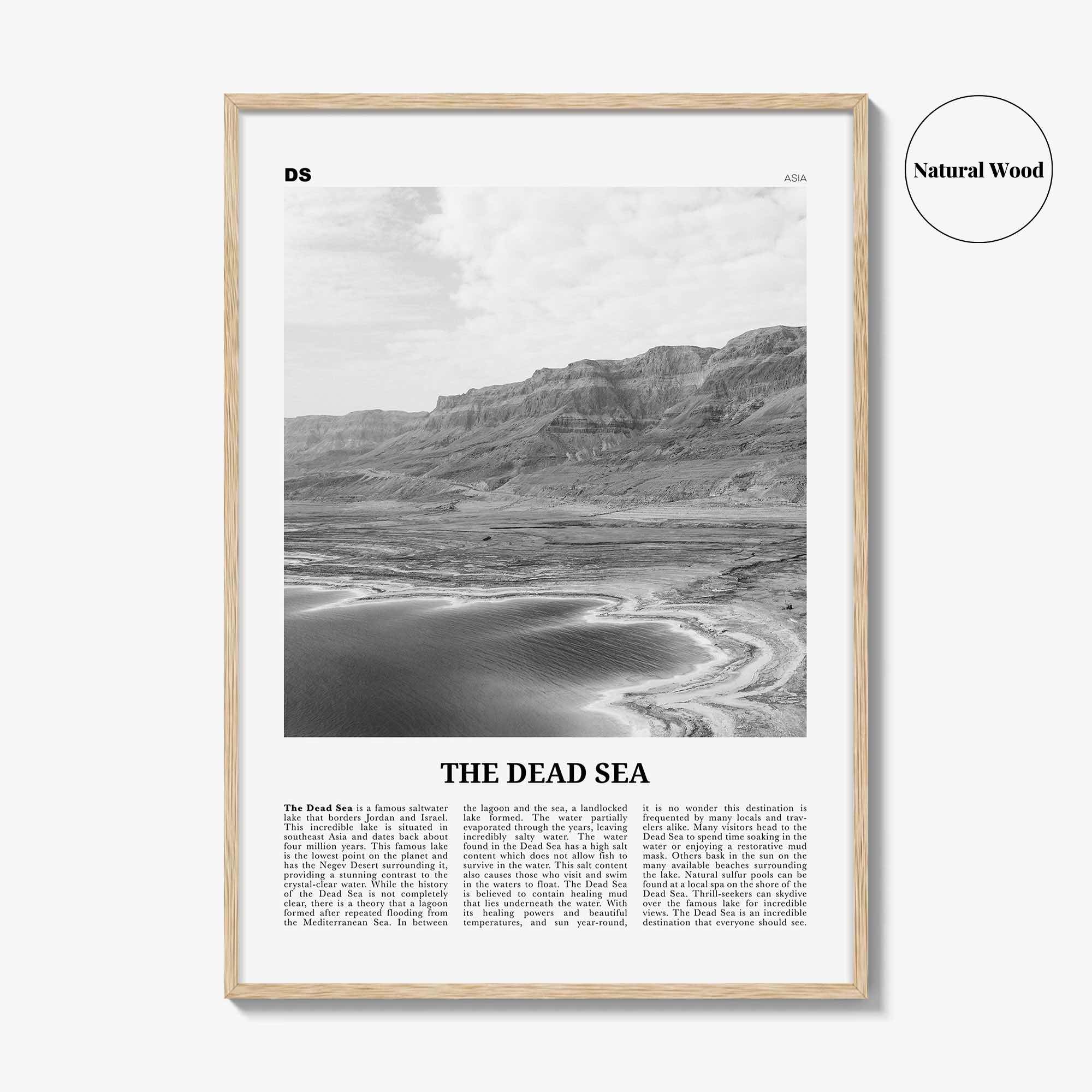 The Dead Sea Print Black and White, The Dead Sea Wall Art, The Dead Sea Poster, The Dead Sea Photo, The Dead Sea Wall Décor