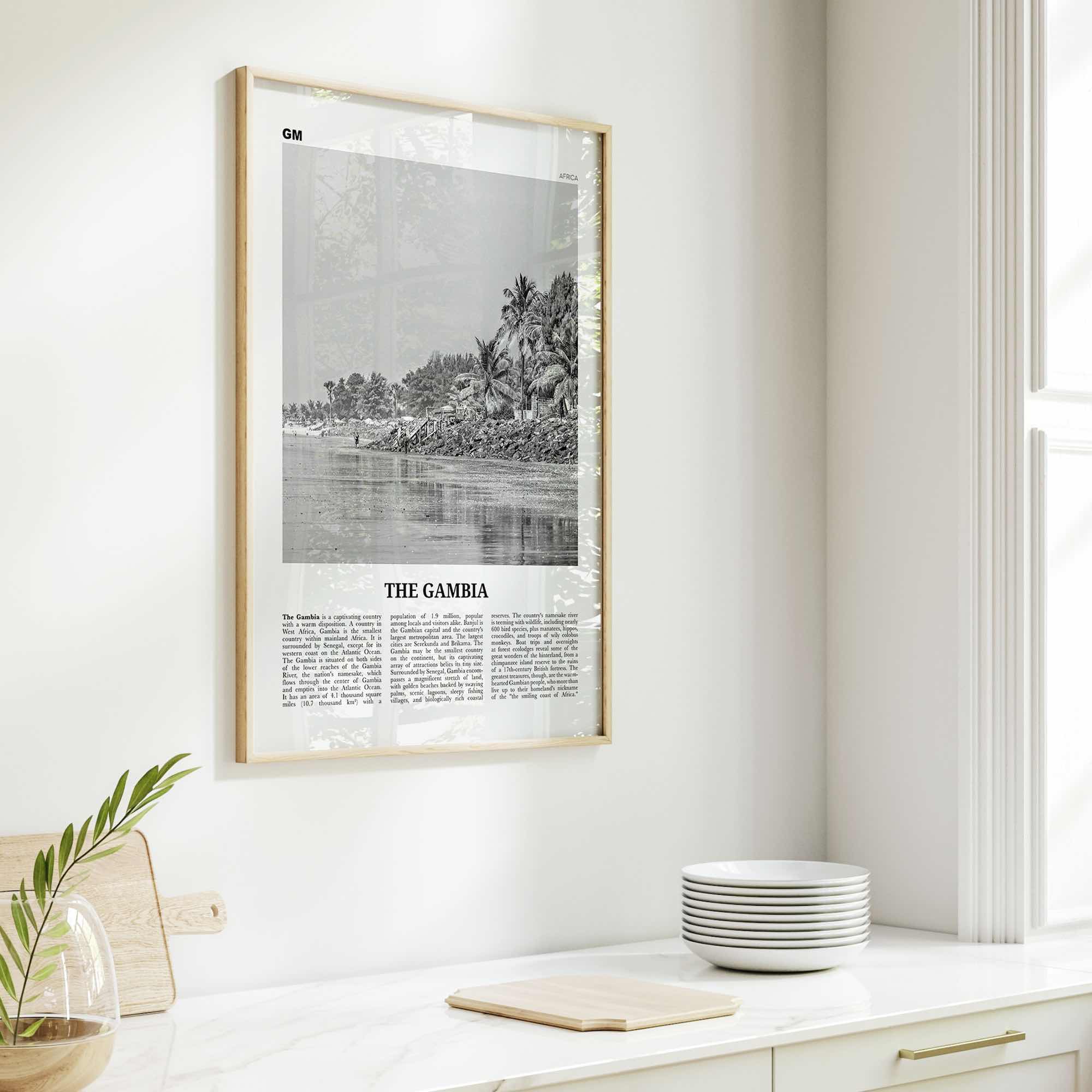 The Gambia Print Black and White, Gambia Wall Art, Gambia Poster, Gambia Photo, Gambia Wall Decor, Serrekunda, Serekunda, Banjul, Africa